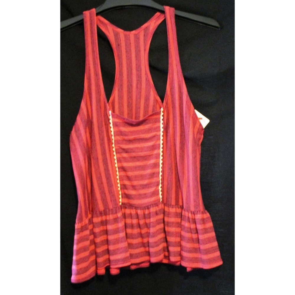 NWT – Lucky Brand Womens Swim Cover-up – Striped Crop Top Racer Back - S